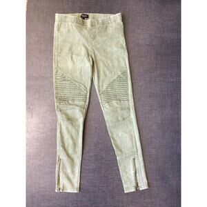 Beulah Jegging Skinny Jeans Biker Moto Women’s Large Stretch Green LG